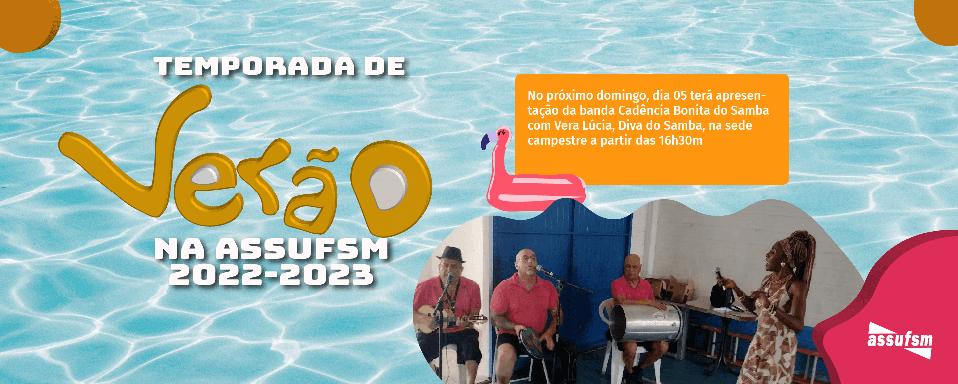 Domingo tem Happy Hour, com muito samba, na Sede Campestre da Assufsm