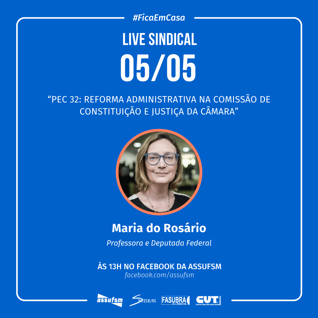Live Sindical entrevista Deputada Federal sobre a Reforma Administrativa na CCJ na quarta (05)
