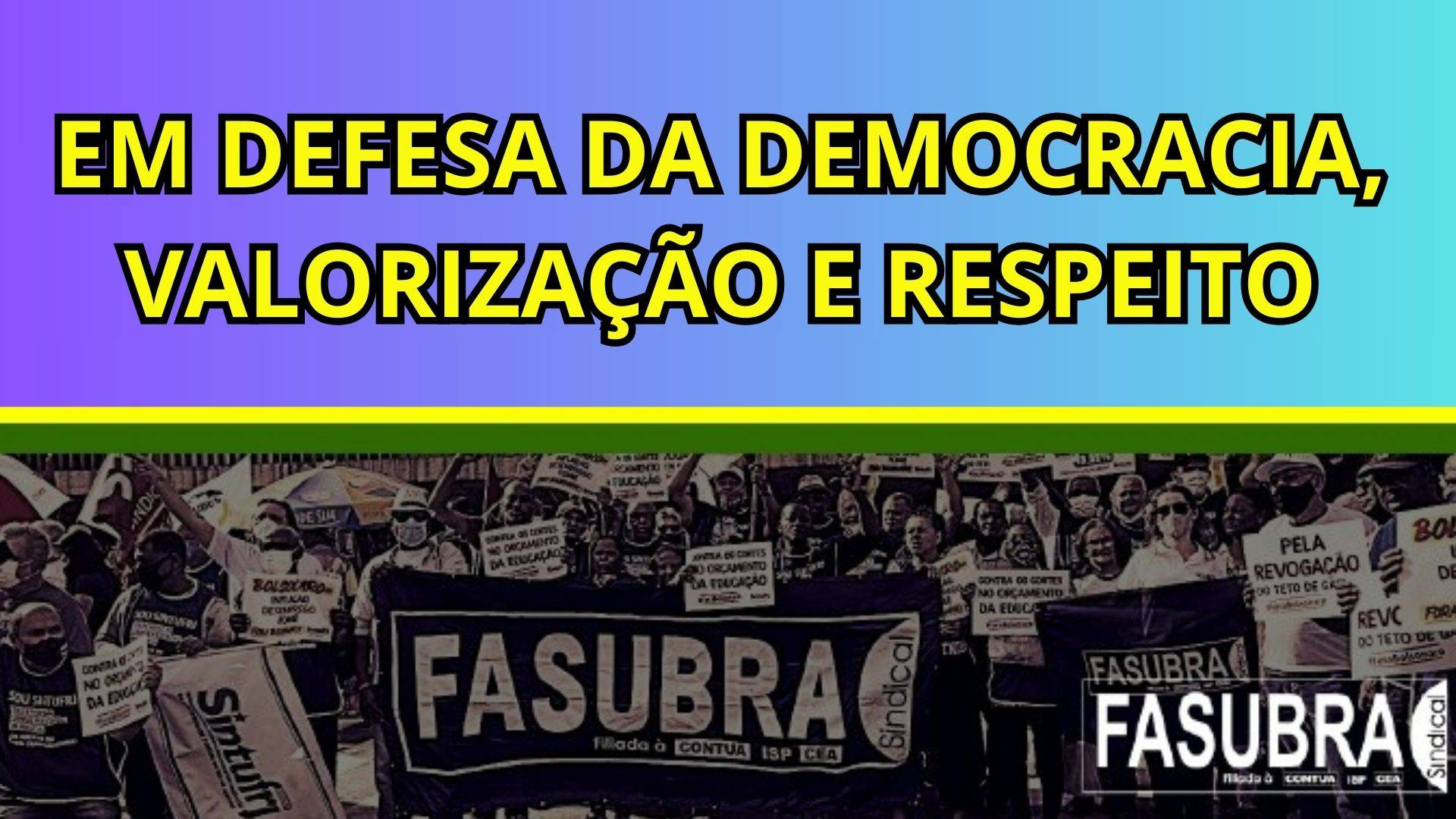 FASUBRA lança vídeo em alusão aos 45 anos de luta em defesa do funcionalismo público