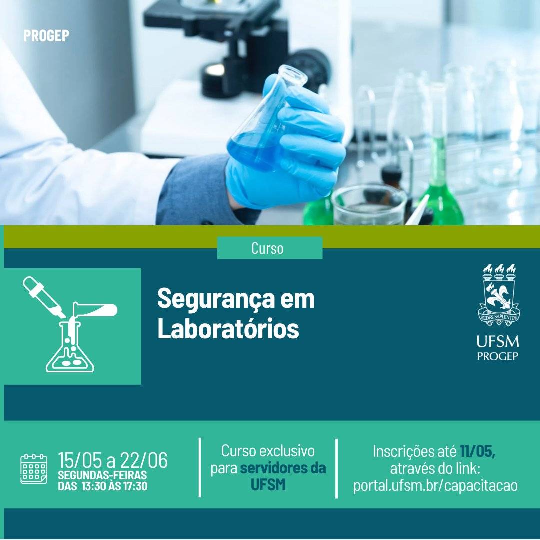 UFSM promove o Curso de Segurança em Laboratórios