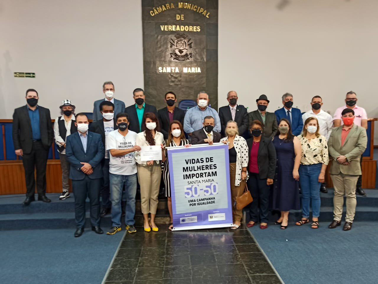 Campanha “Santa Maria 50-50”, que enfrenta a violência contra as mulheres, recebe moção de congratulações