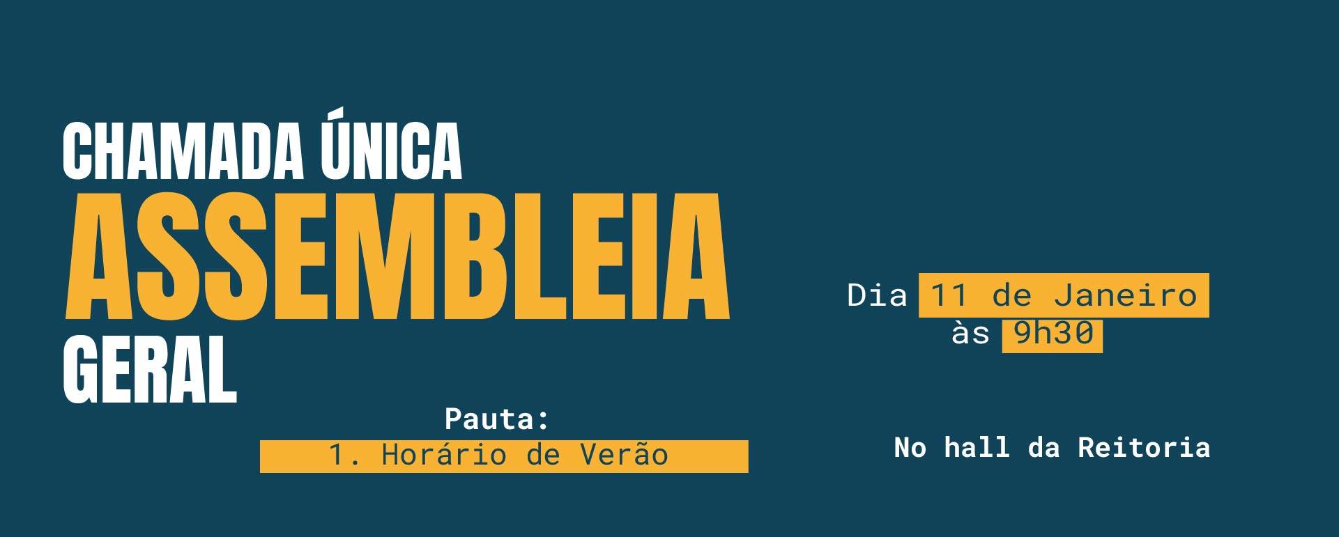 ATENÇÃO, TAE: Assufsm convoca categoria para Assembleia Geral sobre o horário de verão na UFSM