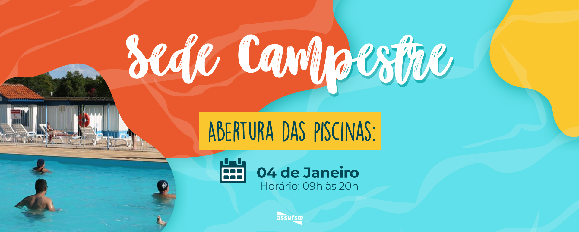 Sede Campestre: Piscinas já tem data de abertura e confira também o horário de funcionamento no Ano Novo
