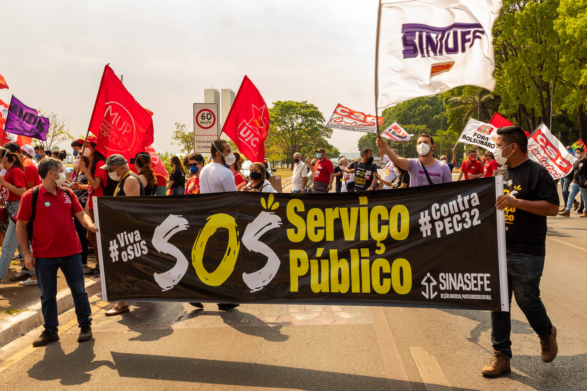 PEC 32: Manifestação em frente ao Ministério da Economia