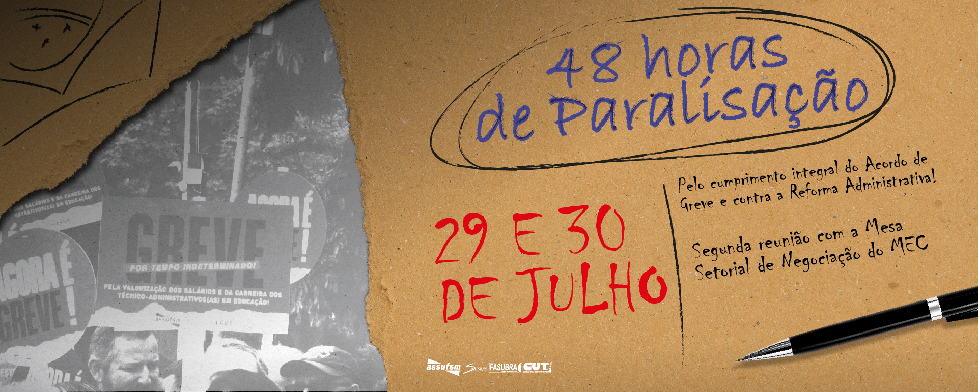 PARALISAÇÃO DE 48H: Plano de Recuperação de Atividades e Ofício já estão disponíveis para a paralisação dos dias 29 e 30