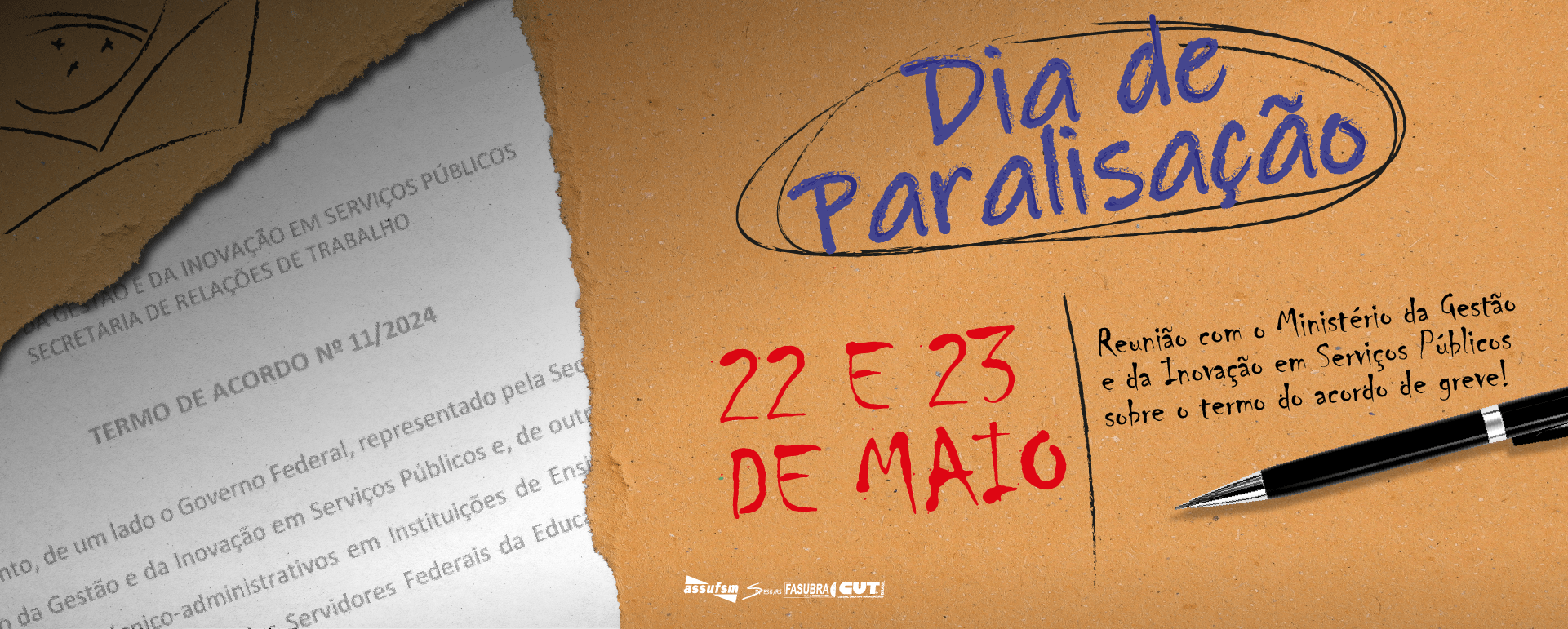 Ofício da paralisação de 48h, nos dias 22 e 23 de maio, e Plano de Atividades já estão disponíveis