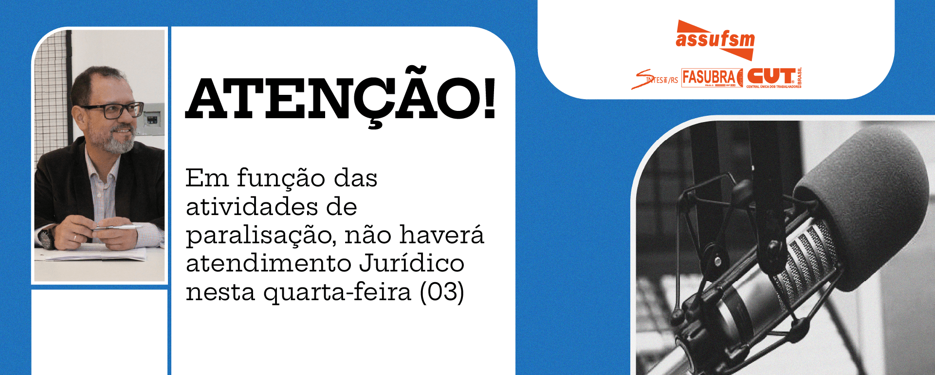 Plantão Jurídico no dia 3 de dezembro é cancelado devido a paralisação de 48h