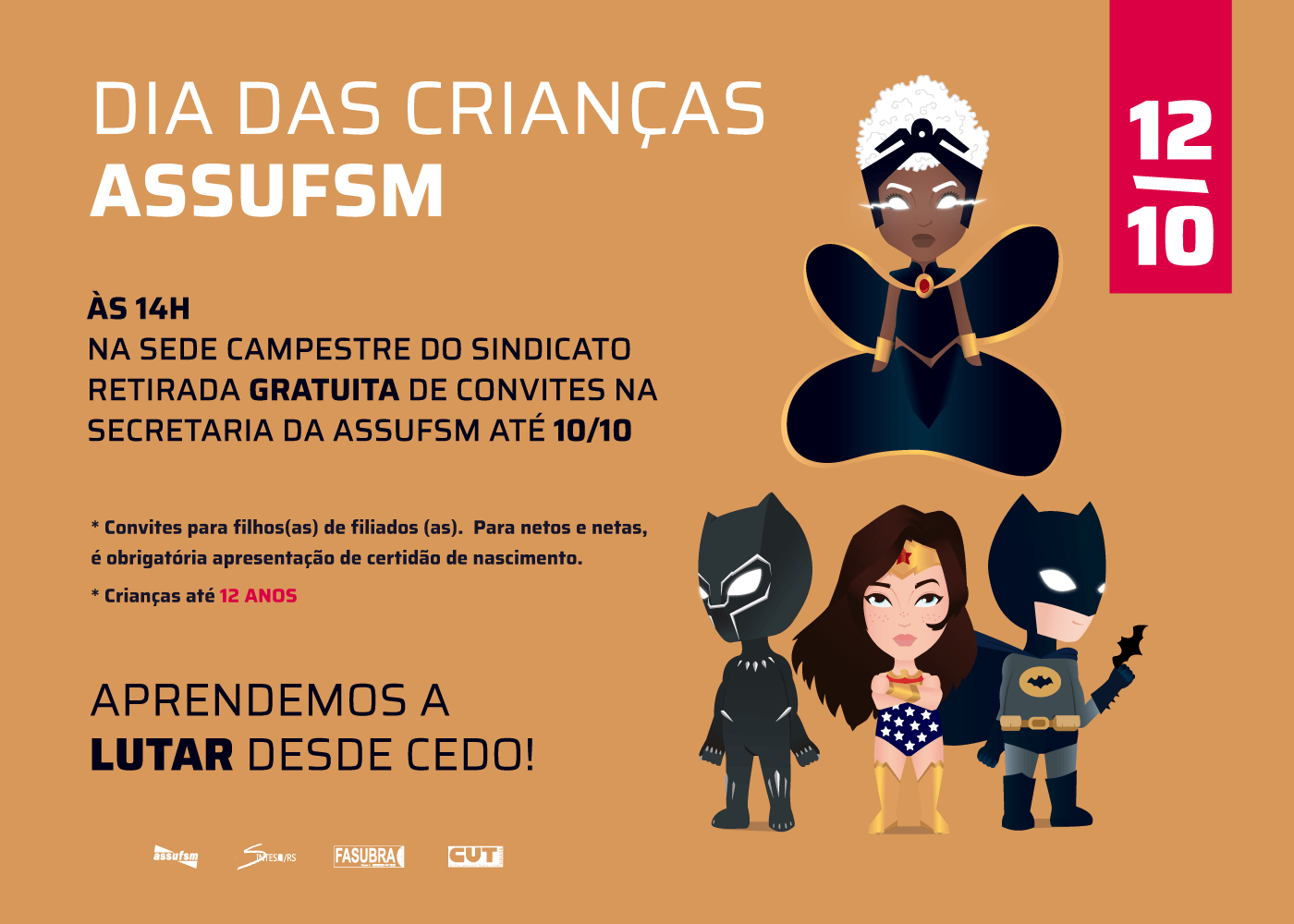 Convites para Dia das Crianças Assufsm já estão disponíveis