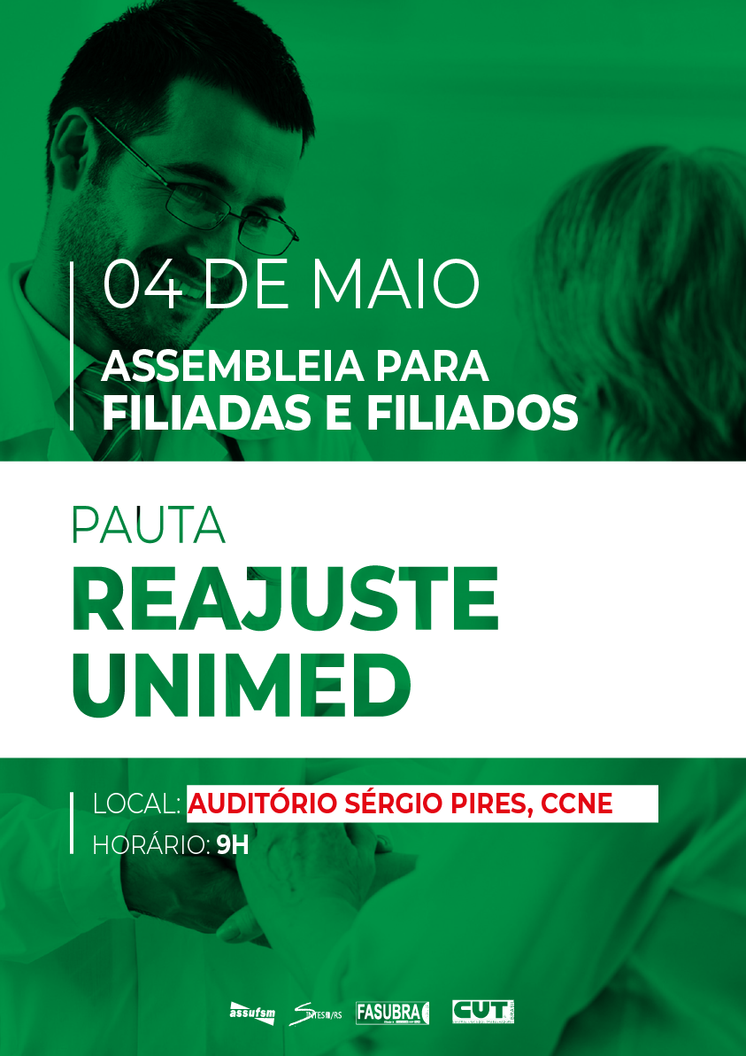RETIFICAÇÃO Assembleia para filiados (as) acontece no Auditório Sérgio Pires