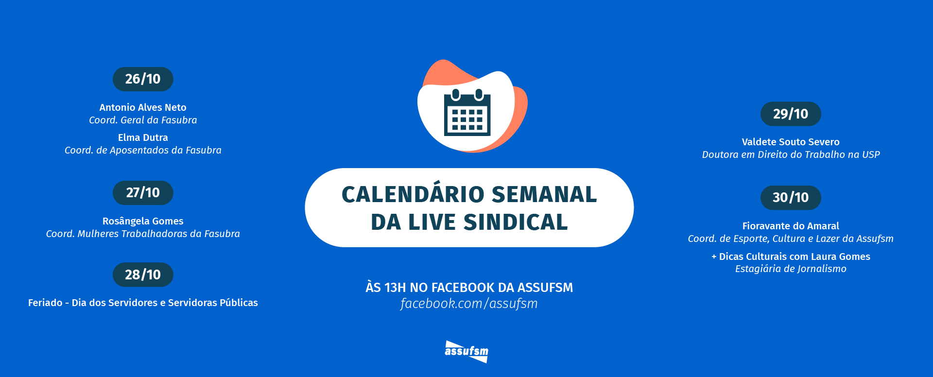 Confira a programação da Live Sindical da próxima semana