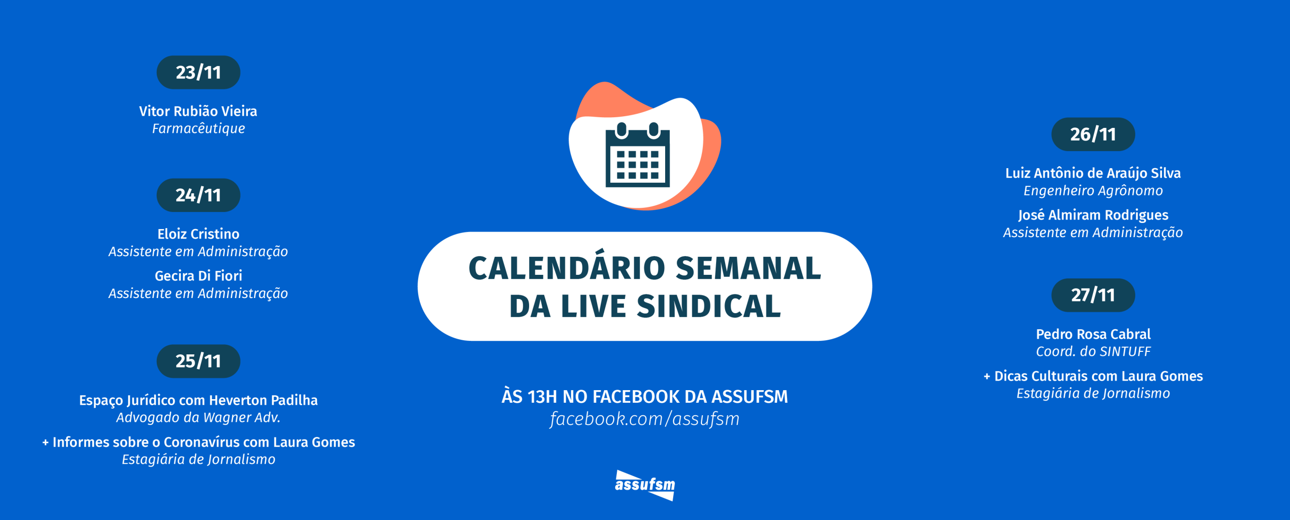 Confira a agenda da Live Sindical para a próxima semana