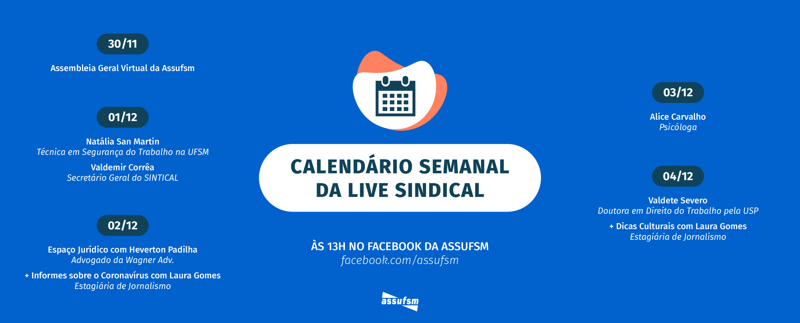 Confira a agenda da Live Sindical para a próxima semana