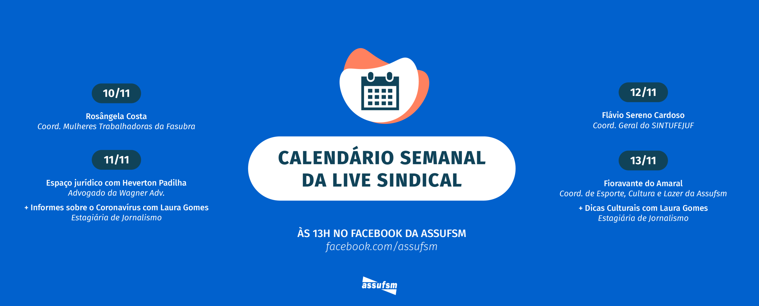 Confira a programação da Live Sindical da próxima semana