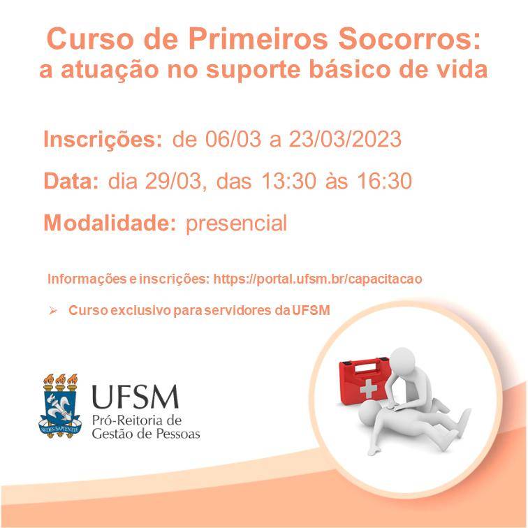 PROGEP Informa: Estão abertas inscrições para o curso de Primeiros Socorros