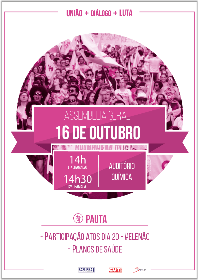 Assembleia Geral irá votar participação nos atos #EleNão