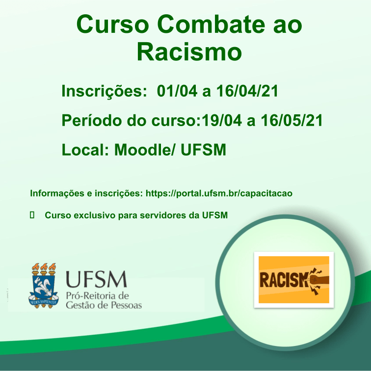 Curso Combate ao Racismo está com inscrições abertas