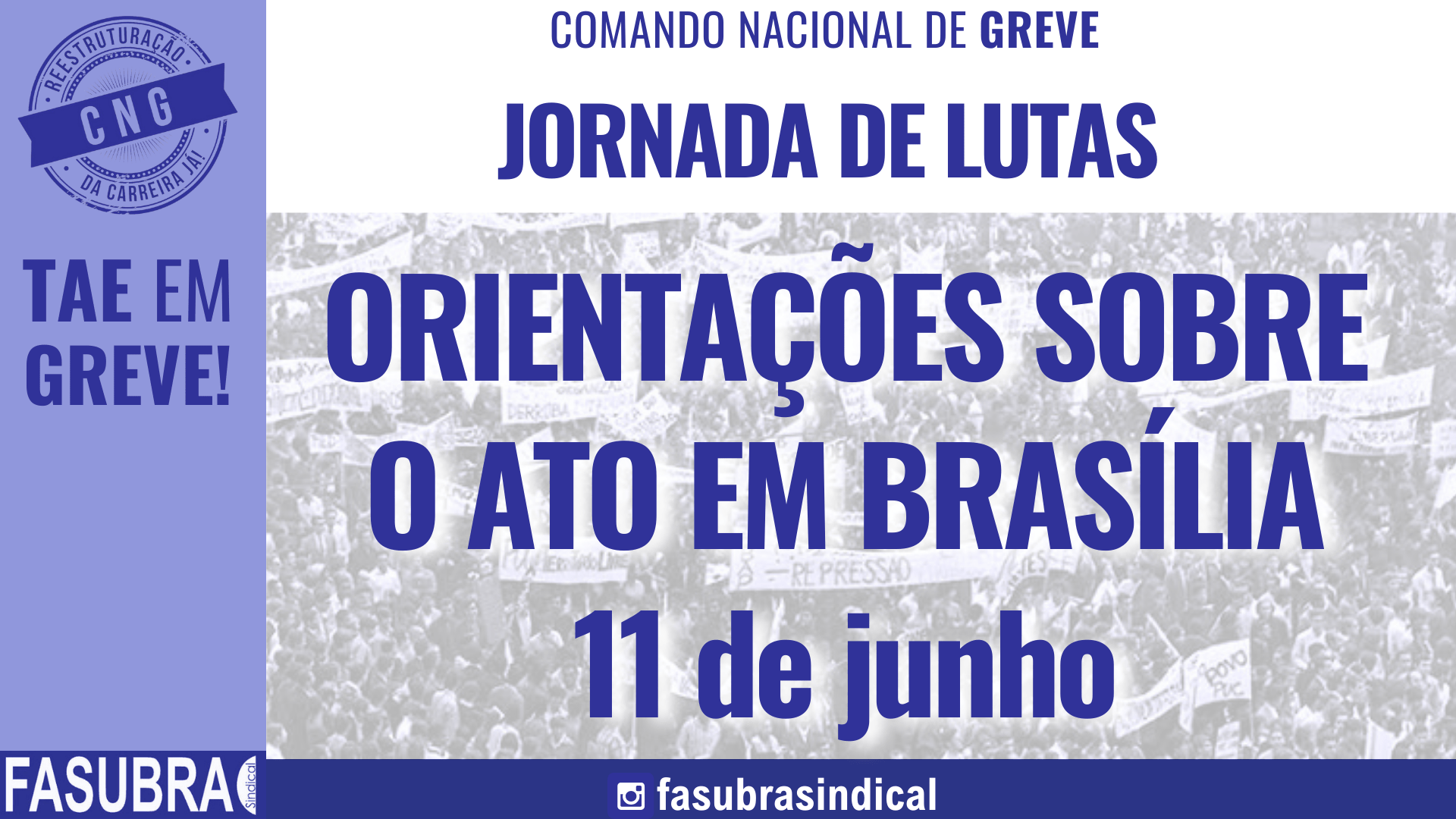 ORIENTAÇÕES AOS CARAVANEIROS PARA O DIA 11 DE JUNHO