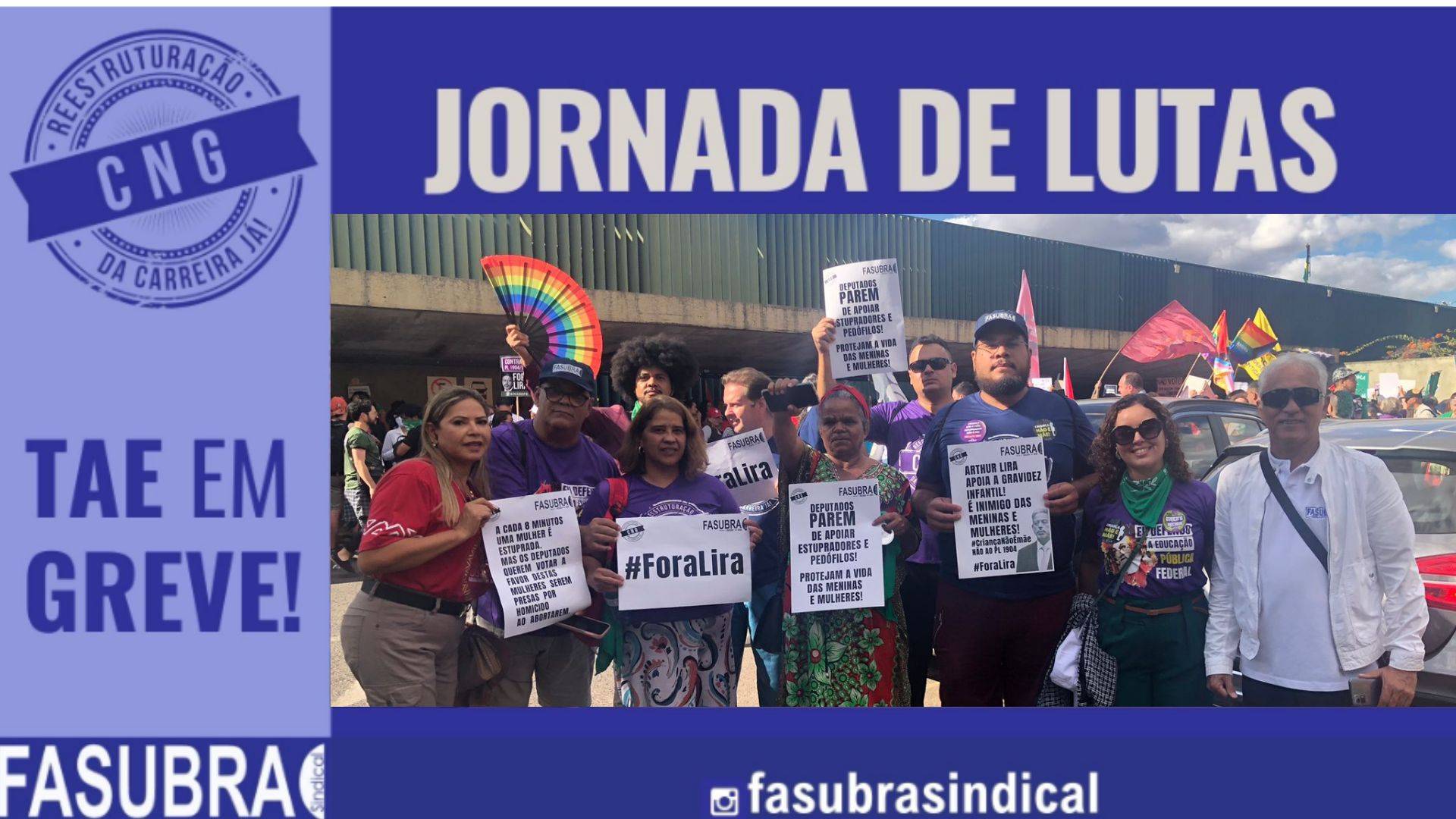 CNG da FASUBRA participa de ato contra o PL 1904/24