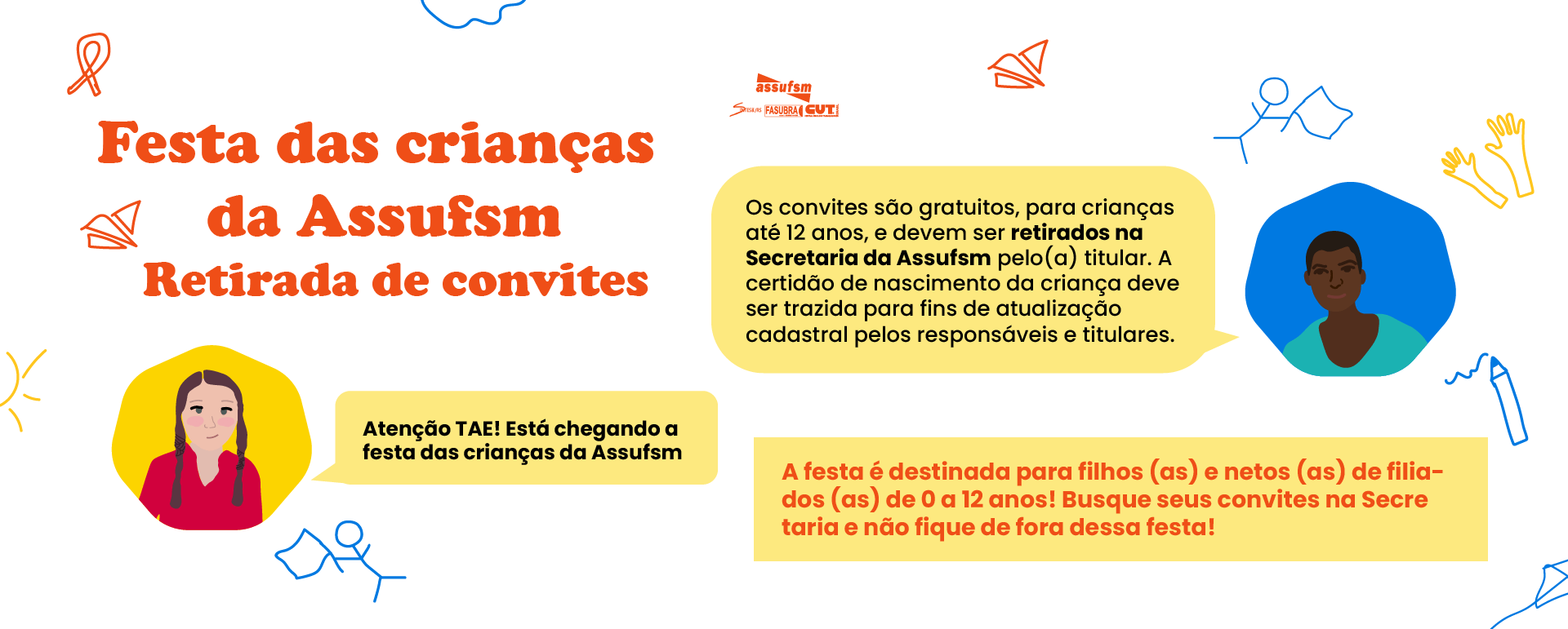 Dia das Crianças na Assufsm: garanta os convites para a festa na Sede Campestre, a partir de 11 de setembro