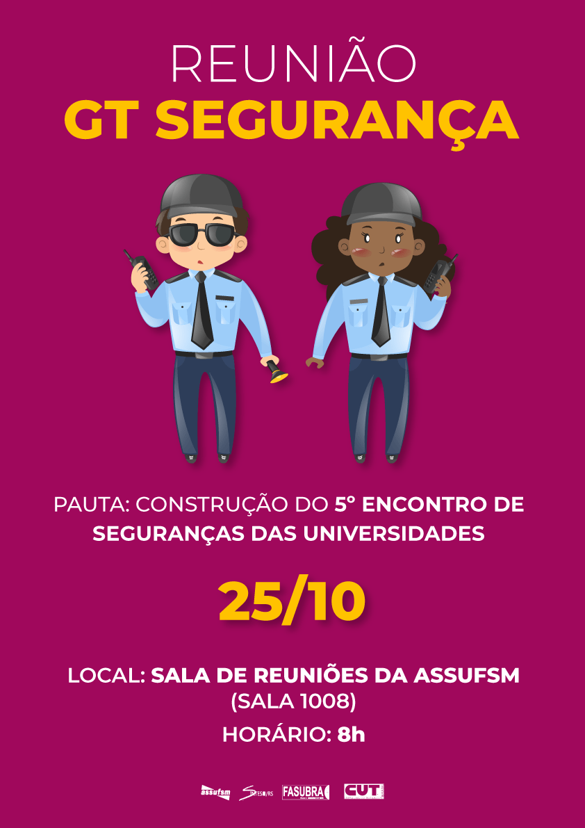 GT Segurança se reúne nesta quinta-feira (25)