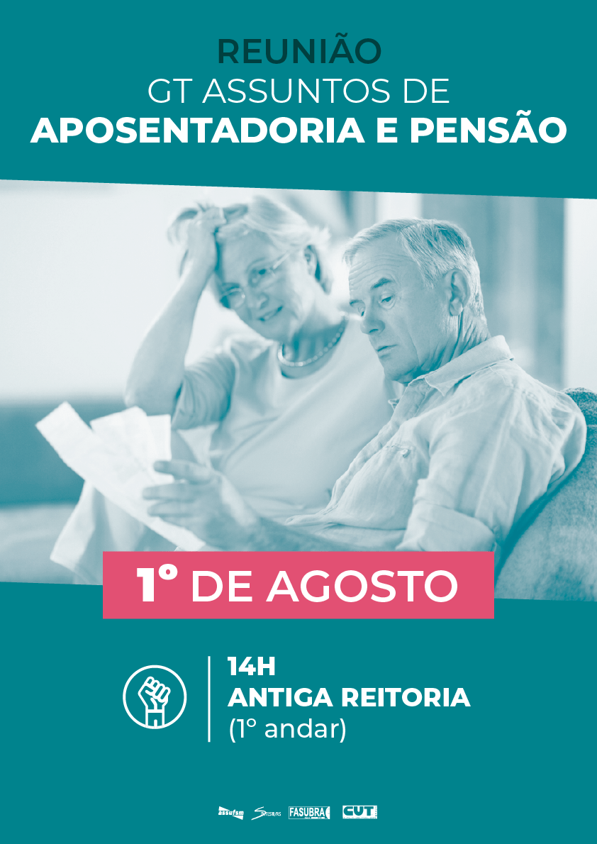 GT Aposentados se reúne nesta quarta-feira (1º)