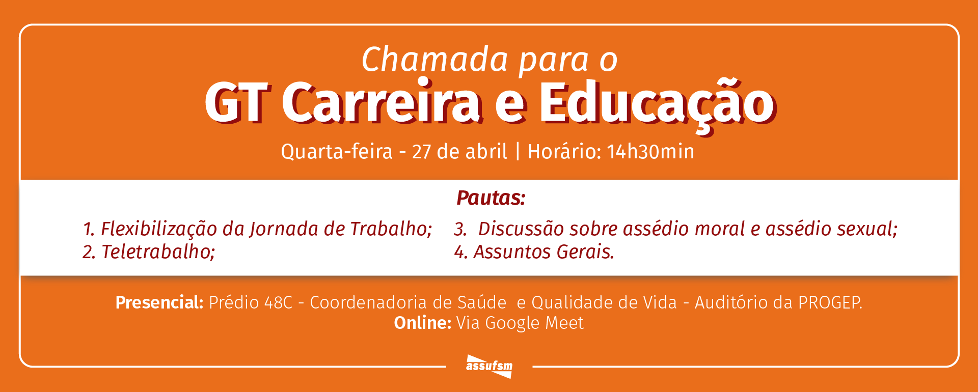 GT Carreira e Educação volta com atividades e será de forma híbrida