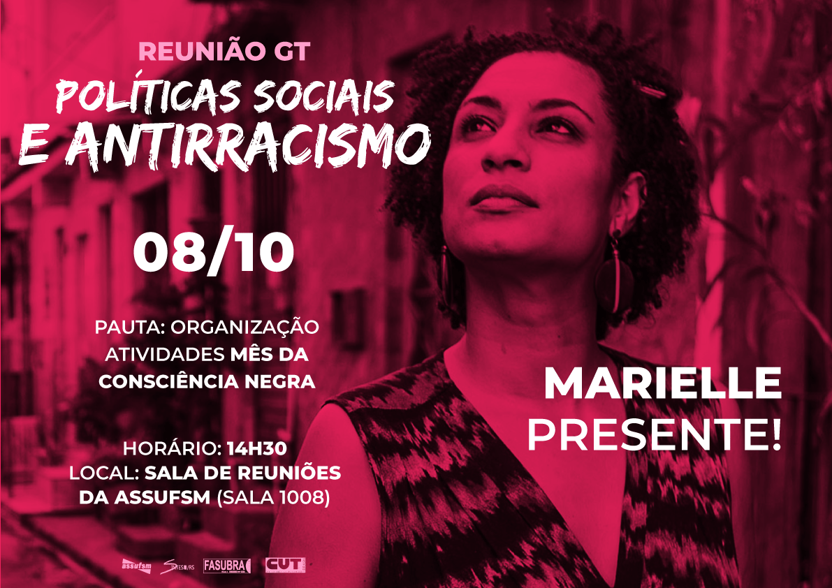 GT Políticas Sociais e Antirracismo se reúne segunda-feira (08)