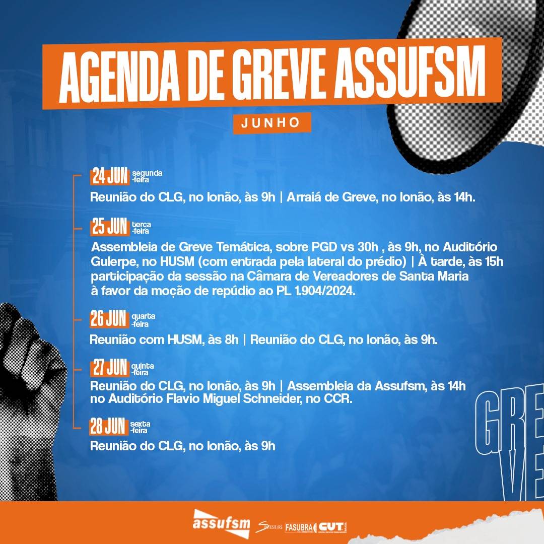 Veja a agenda de greve da semana – de 24 a 28 de junho