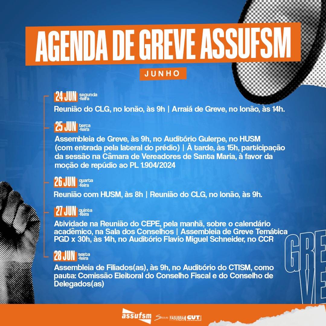 Confira a agenda de greve desta semana
