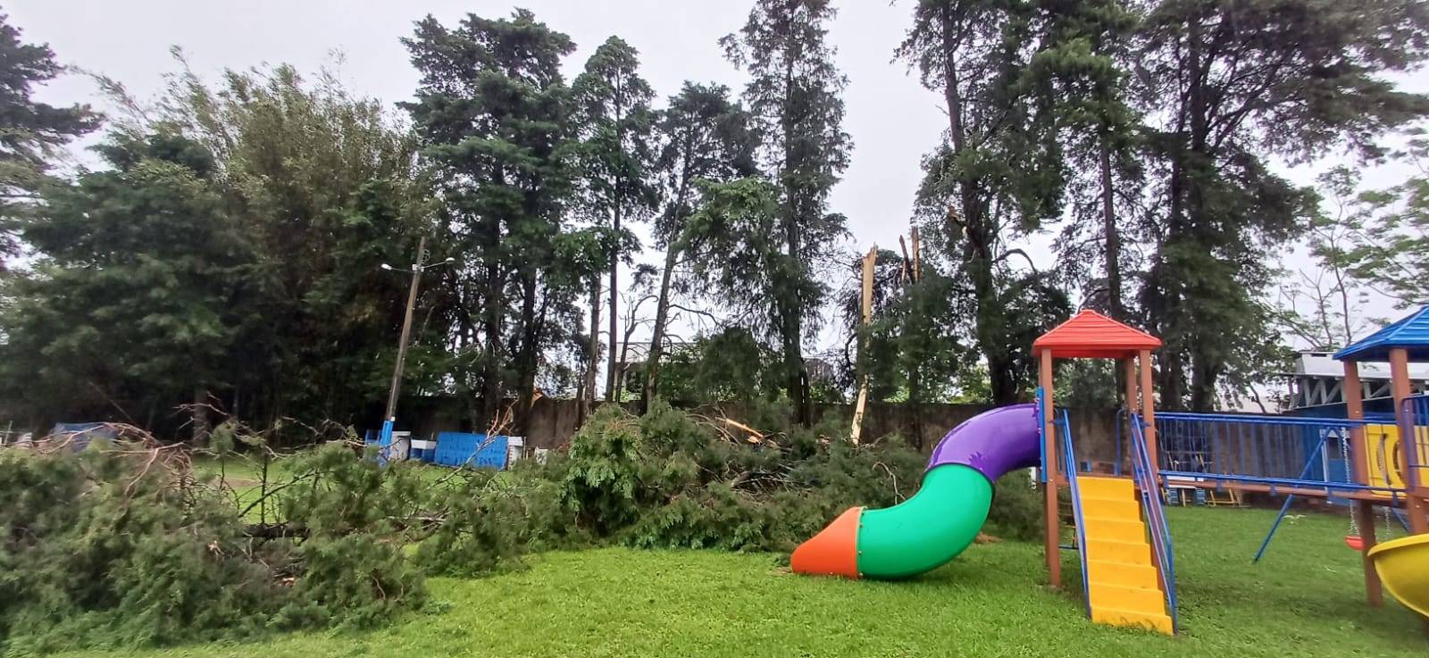 Sede Campestre da Assufsm foi atingida no temporal e está interditada