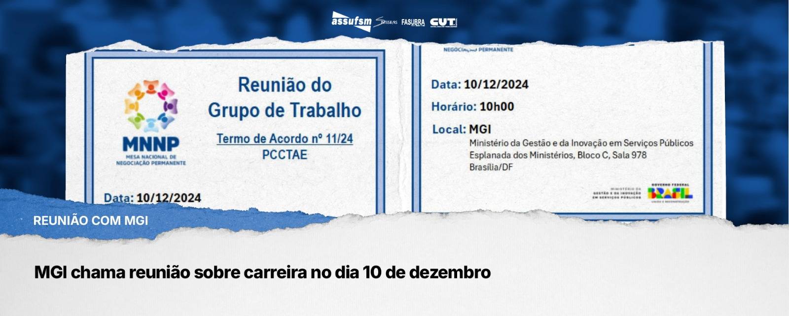 FASUBRA Sindical Participará de Reunião do Grupo de Trabalho – PCCTAE dia 10 de Dezembro