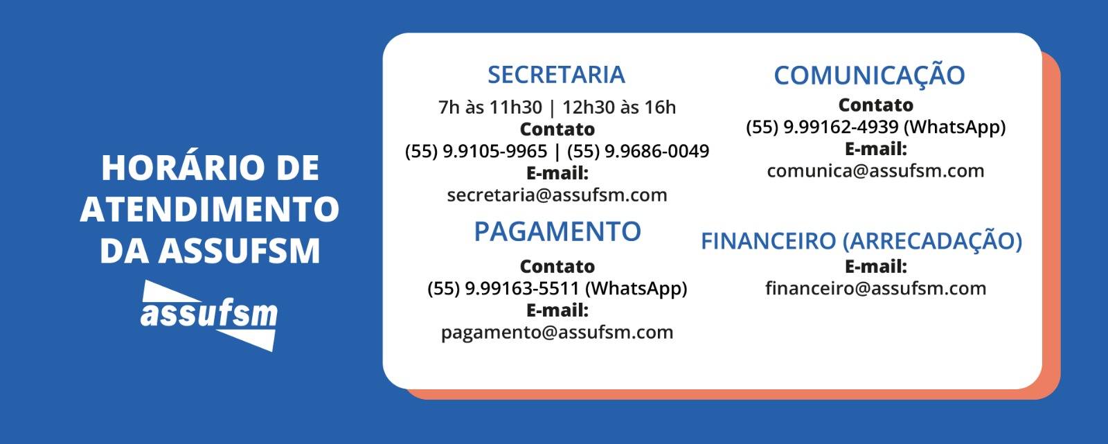 TAE, veja os horários e contatos da Assufsm