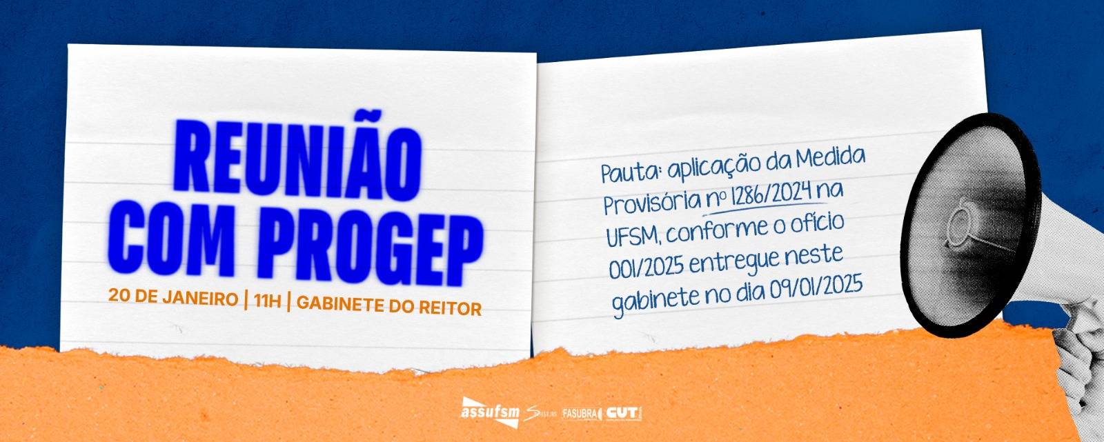 Coordenação da Assufsm tem reunião marcada com PROGEP para debater acordos de greve e MP 1.286/2024
