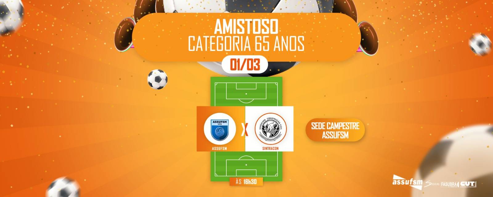 Quarto jogo do amistoso da categoria 65 anos está marcado para o próximo sábado (01) na Sede Campestre