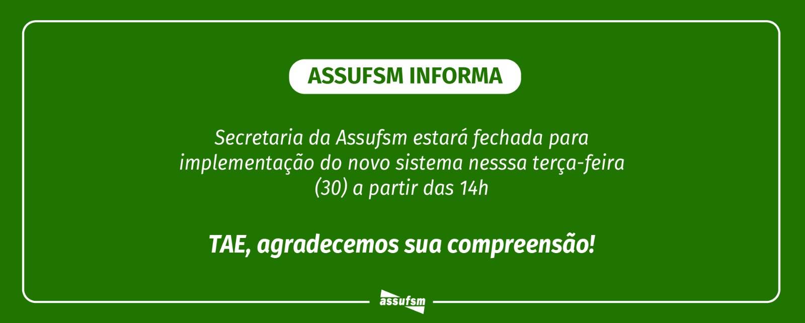 Secretaria estará fechada para atendimento externo, a partir das 14h desta terça-feira (30)