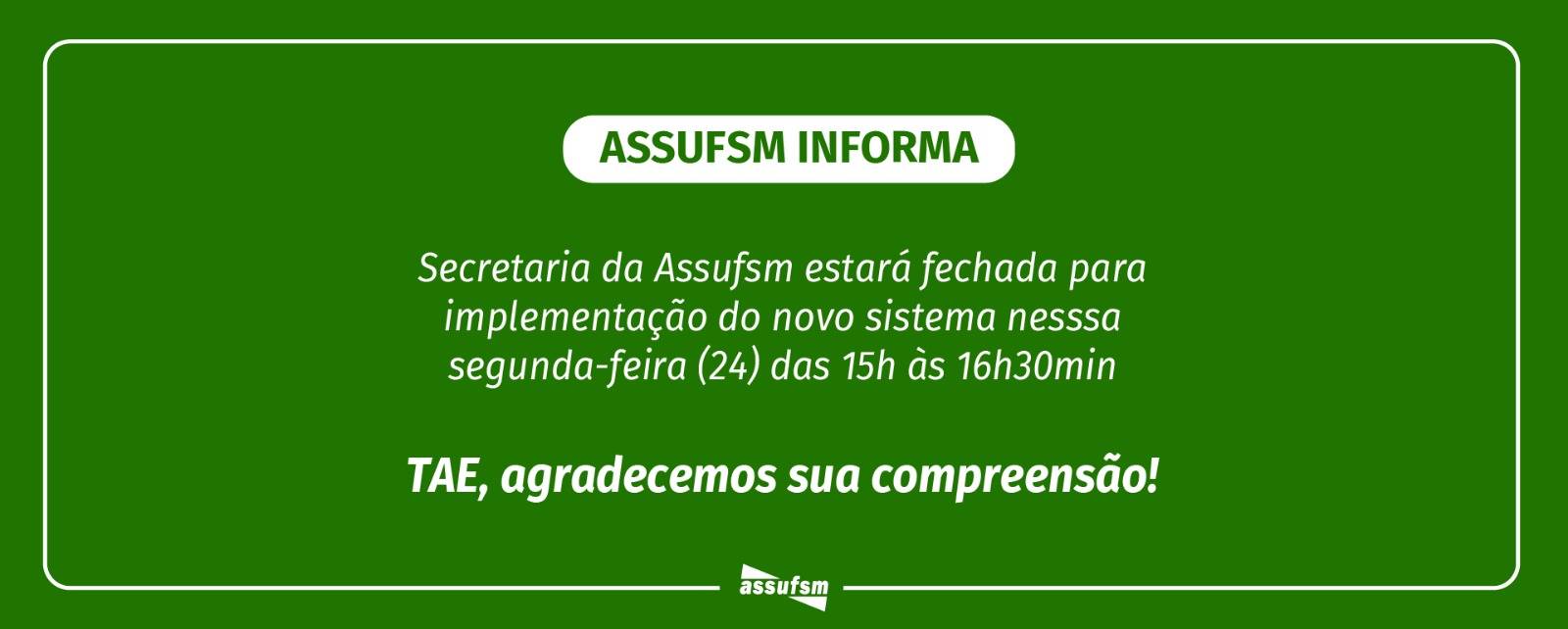 Secretaria estará fechada para atendimento externo, a partir das 15h desta segunda-feira (24)