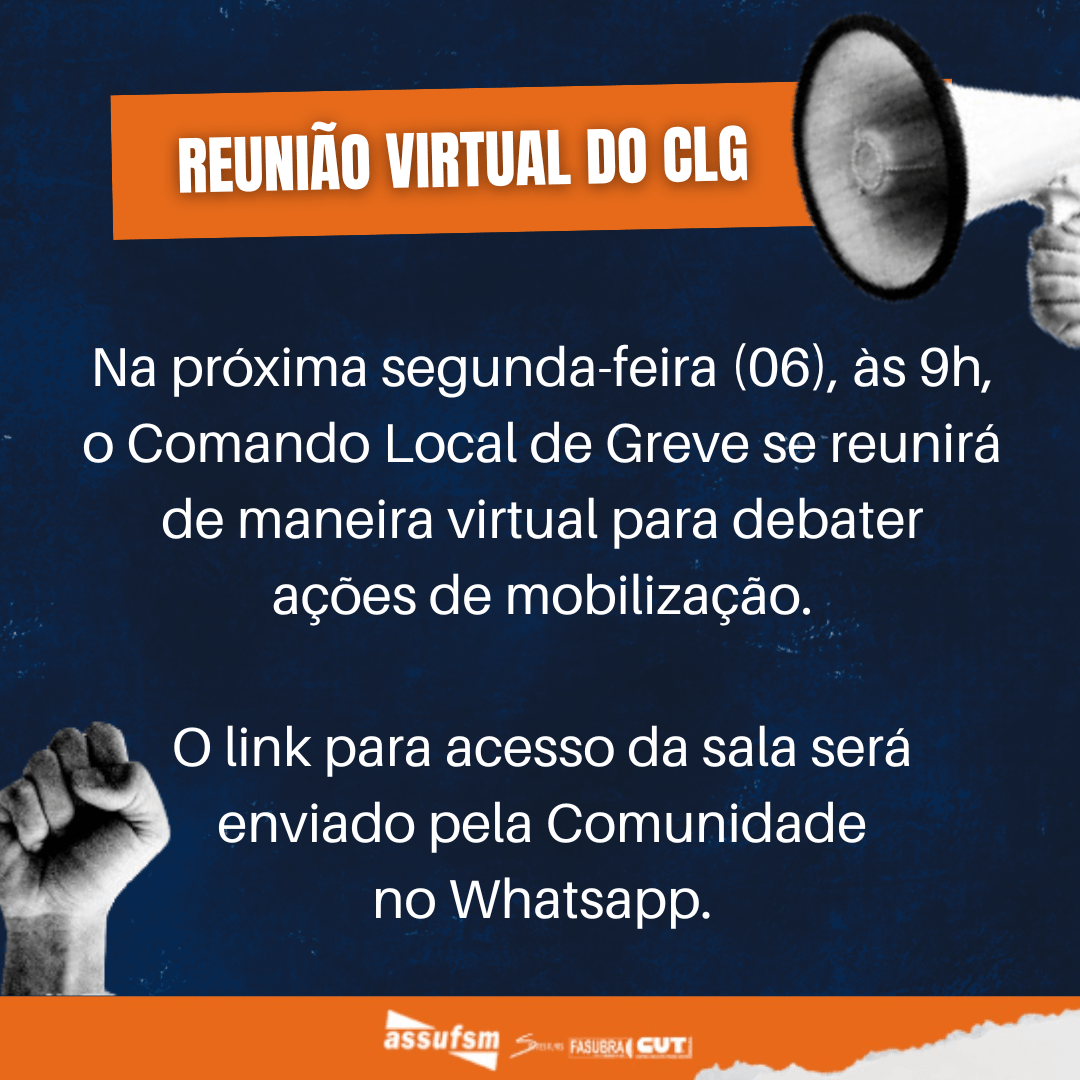 CLG realiza reunião virtual na próxima segunda-feira (06)