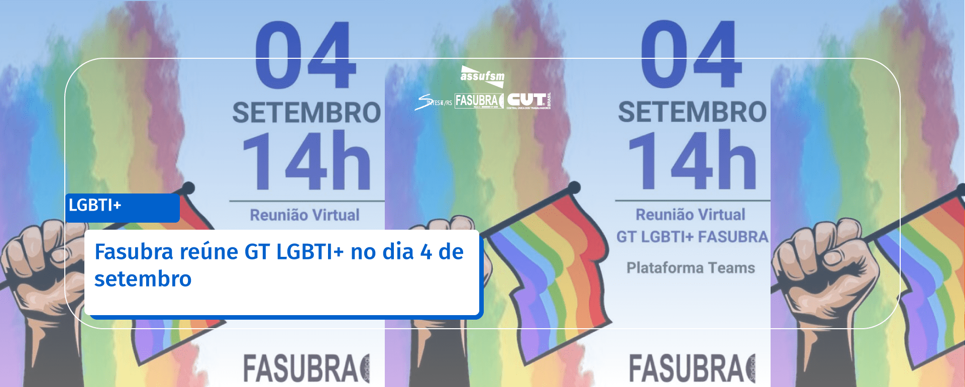 Fasubra reúne GT LGBTI+ no dia 4 de setembro