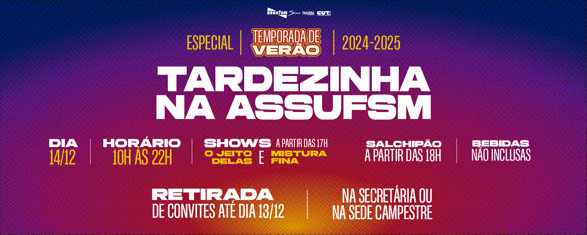 Temporada de Verão 2024/2025 já tem data para iniciar e Sede Campestre recebe Tardezinha na Assufsm