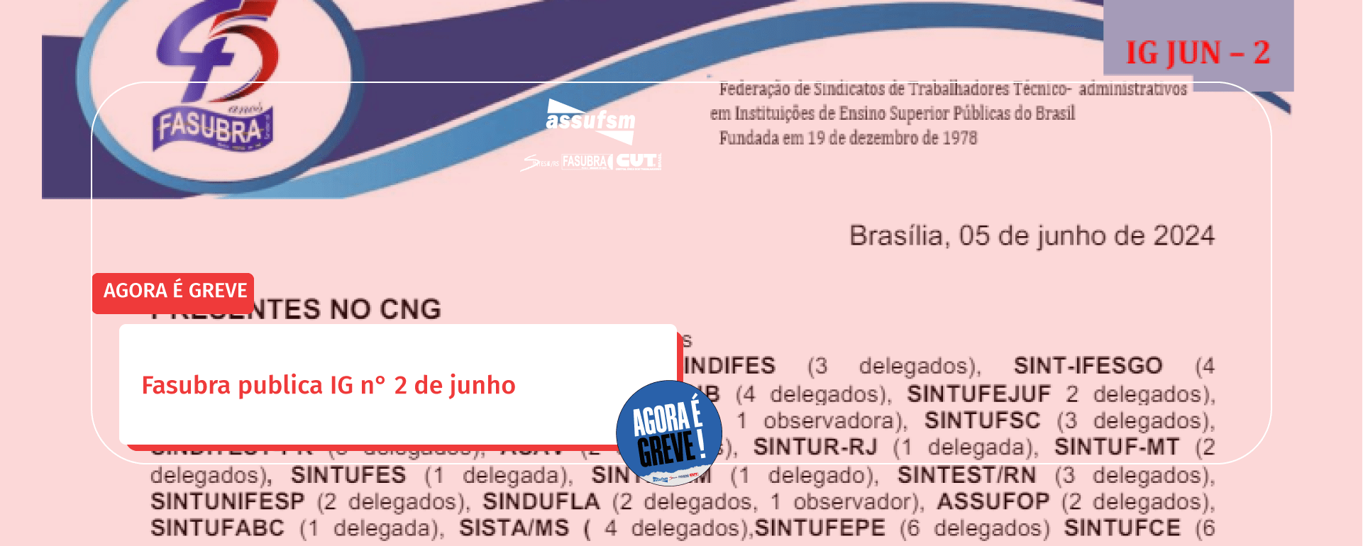 Fasubra publica IG n° 2 de junho