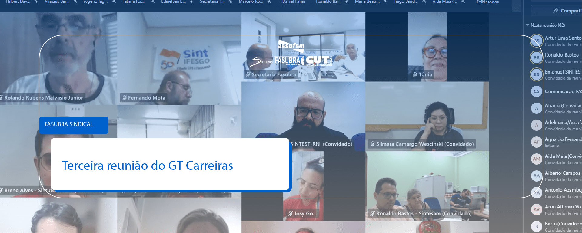 Terceira reunião do GT Carreiras – FASUBRA 