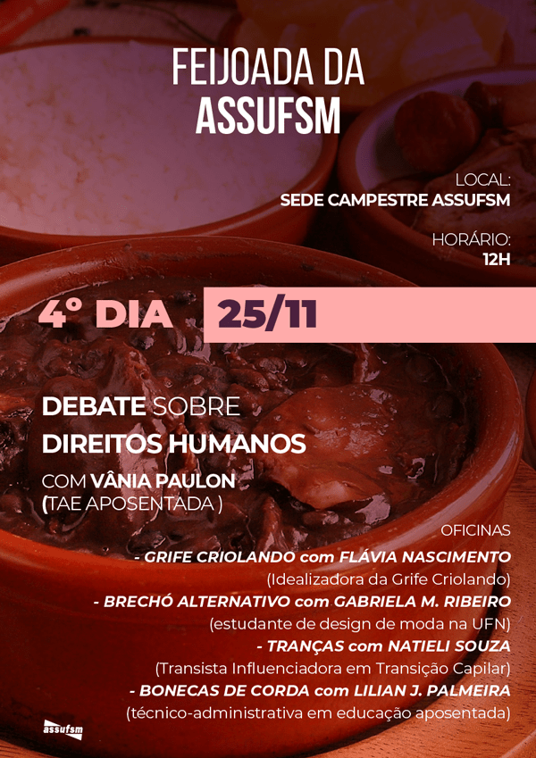 Novembro Negro: Tradicional Feijoada da Assufsm acontece no domingo (25)