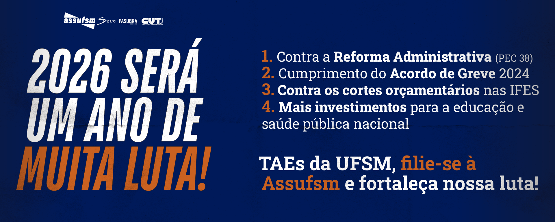2026 será um ano de muita luta