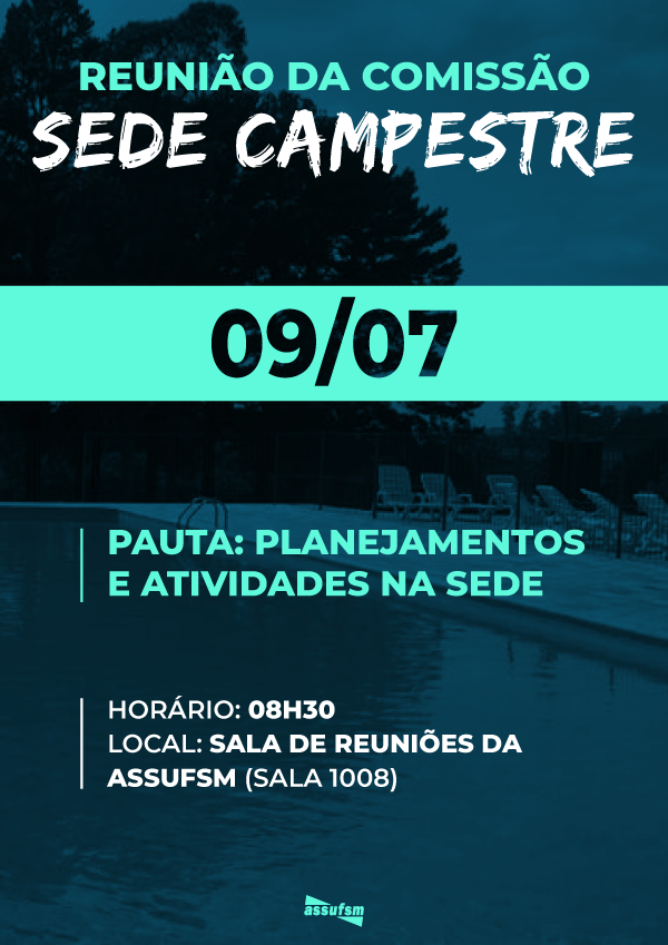 Reunião da Sede Campestre acontece nesta segunda-feira (09)