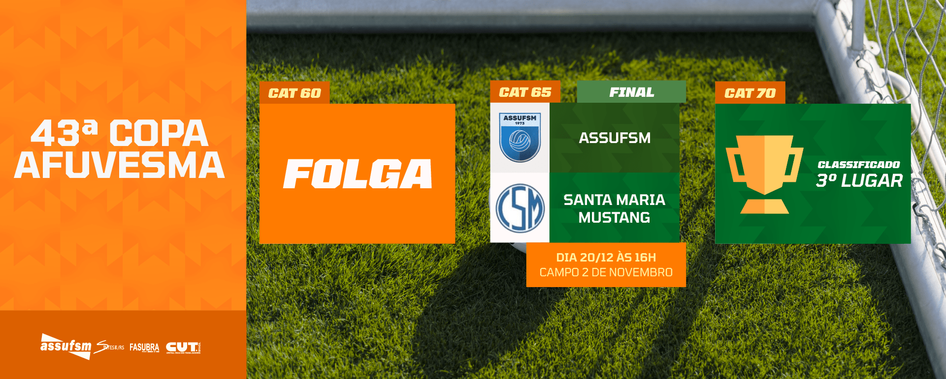 COPA AFUVESMA 2025: Time 65 anos da Assufsm joga a final do campeonato no próximo sábado (20)