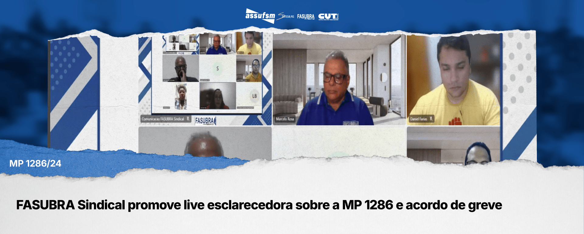 FASUBRA Sindical promove live esclarecedora sobre a MP 1286 e acordo de greve