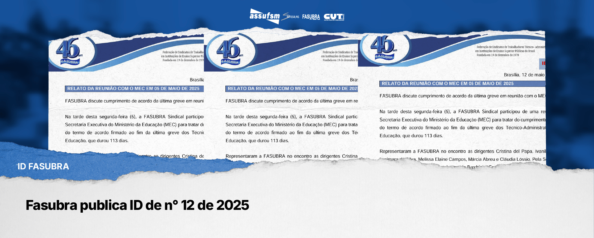 Fasubra publica ID de n° 12 de 2025