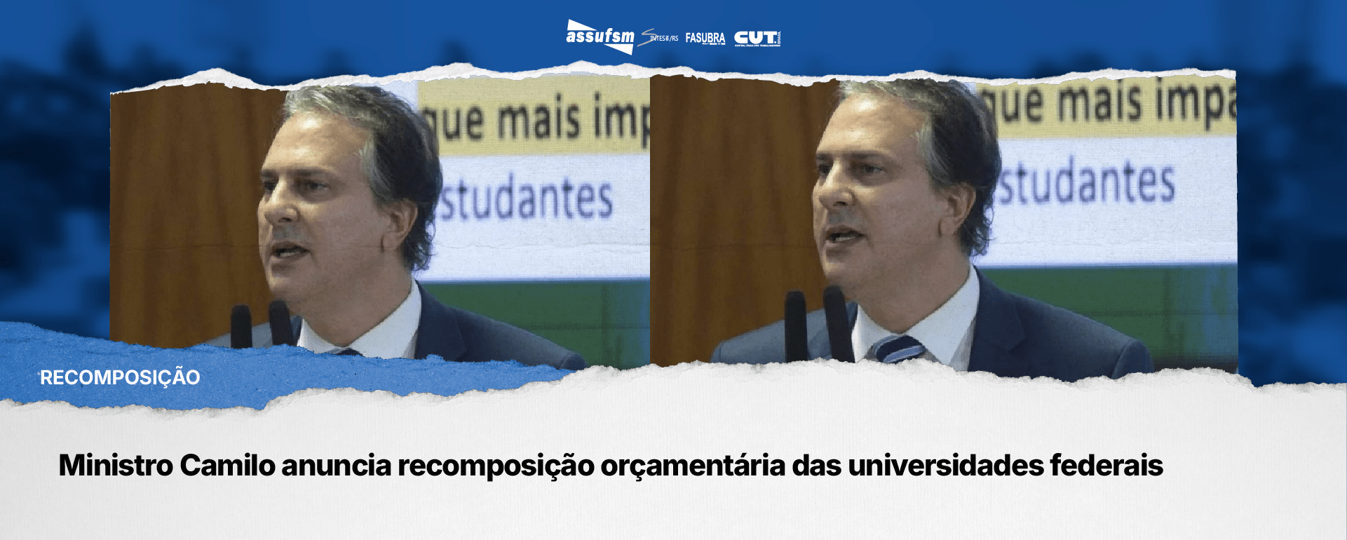 Ministro Camilo anuncia recomposição orçamentária das universidades federais