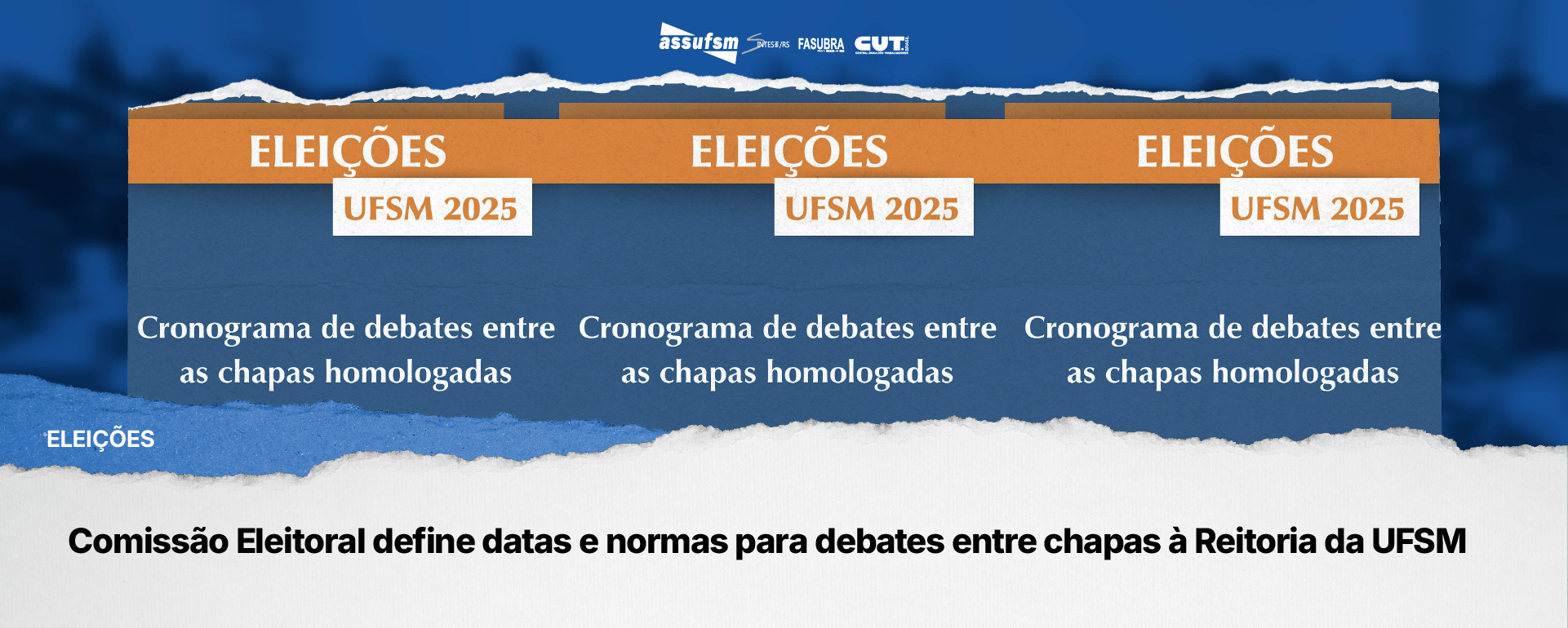 Comissão Eleitoral define datas e normas para debates entre chapas à Reitoria da UFSM