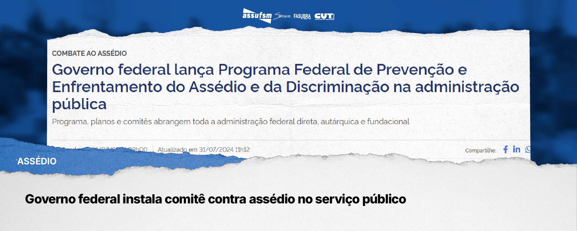 Governo federal instala comitê contra assédio no serviço público